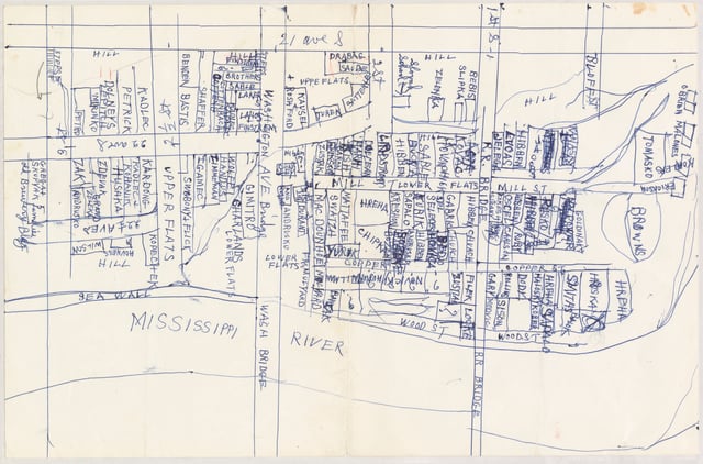 Sketched map of Bohemian Flats
